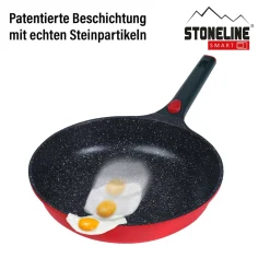 Die moderne Hausfrau STONELINE SMART Bratpfanne 28 cm | ohne Deckel - Rot