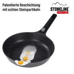 Die moderne Hausfrau STONELINE SMART Bratpfannn 28 cm mit abnehmbarem Griff - Grau