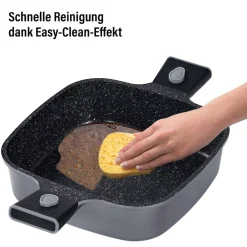 Die moderne Hausfrau STONELINE SMART Servierpfanne Eckig 24 cm | mit Deckel