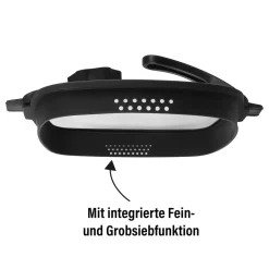 Die moderne Hausfrau STONELINE SMELL WELL FUTURE Glasdeckel Eckig 24 cm mit SMELL WELL Funktion | Schwarz