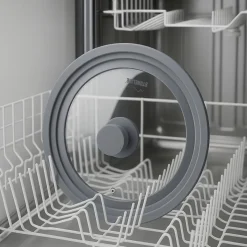 Die moderne Hausfrau STONELINE Universal Glasdeckel Set 16/18/20 und 24/26/28 | Grau