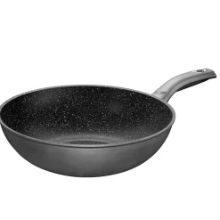 Die moderne Hausfrau STONELINE Wok 30 cm | Grau