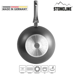 Die moderne Hausfrau STONELINE Wok 30 cm | Grau