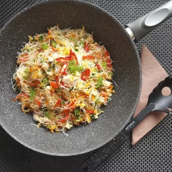 Die moderne Hausfrau STONELINE Wok 30 cm | Grau