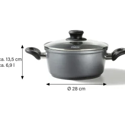 Die moderne Hausfrau STONELINE XXL Kochtopf 28 cm | mit Deckel