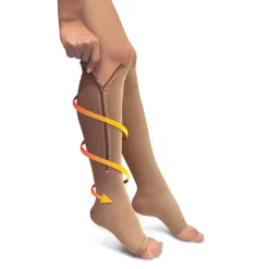 Die moderne Hausfrau Stützstrümpfe haut