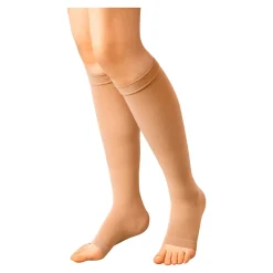 Die moderne Hausfrau Stützstrümpfe mit offener Fußspitze