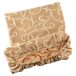 Die moderne Hausfrau Stuhlhusse „Ornamente“, 2 Stück beige