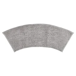 Die moderne Hausfrau Super-Soft-Badematte „halbrund“ grau