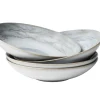 Die moderne Hausfrau Suppenteller, Steinzeug TIEFER SEE Grau / Weiß