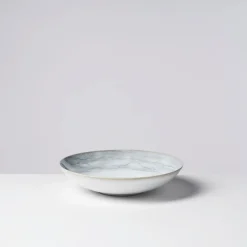 Die moderne Hausfrau Suppenteller, Steinzeug TIEFER SEE Grau / Weiß