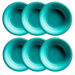 Die moderne Hausfrau Suppenteller-Set, Steingut LUMACA Laguna