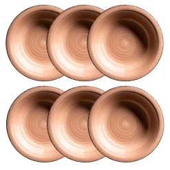 Die moderne Hausfrau Suppenteller-Set, Steingut LUMACA Grau