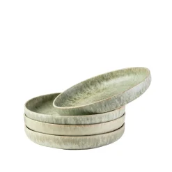 Die moderne Hausfrau Suppenteller-Set, Steinzeug Moos'N'Stein Grün