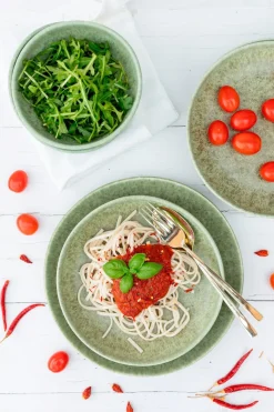 Die moderne Hausfrau Suppenteller-Set, Steinzeug Moos'N'Stein Grün