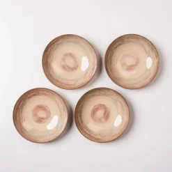 Die moderne Hausfrau Suppenteller-Set, Steinzeug Nebelwald