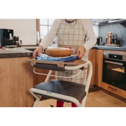 Die moderne Hausfrau Tablett für Wohnraumrollator dunkelbraun