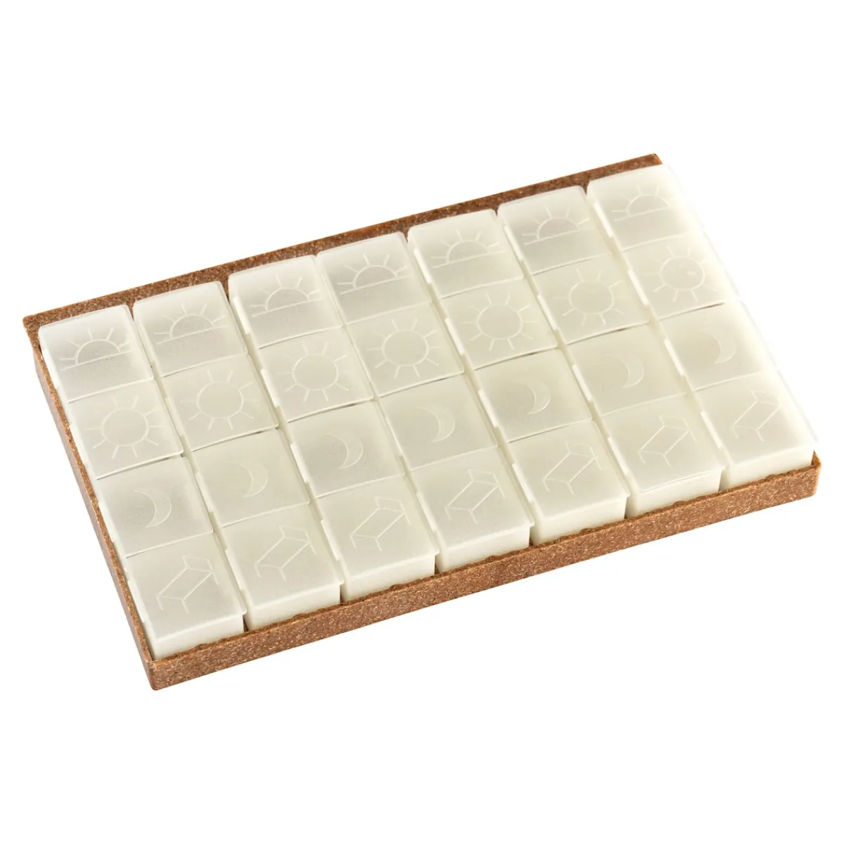 Die moderne Hausfrau Tablettenbox 7 Tage, inkl. 4 Fächer pro Tag „glow in the dark“