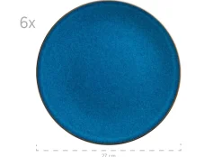 Die moderne Hausfrau Tafelservice, Keramik OSSIA Königsblau