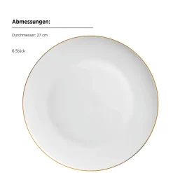 Die moderne Hausfrau Tafelservice, Porzellan Felise Weiß / Gold