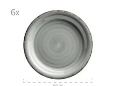 Die moderne Hausfrau Tafelservice, Steingut Lumaca Rauchblau