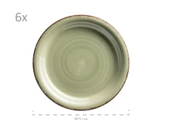 Die moderne Hausfrau Tafelservice, Steingut Lumaca Olivgrün
