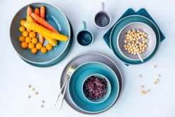 Die moderne Hausfrau Tafelservice, Steinzeug Candy Blau