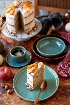 Die moderne Hausfrau Tafelservice, Steinzeug Elina Uno Grün