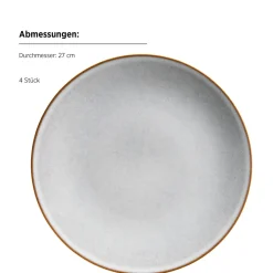 Die moderne Hausfrau Tafelservice, Steinzeug Smoky's Weiß