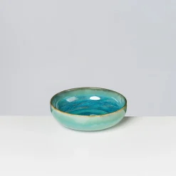 Die moderne Hausfrau Tafelservice, Steinzeug TIEFER SEE Blau / Grün