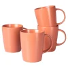 Die moderne Hausfrau Tassen „Basic“, 4 Stück je 400 ml apricot