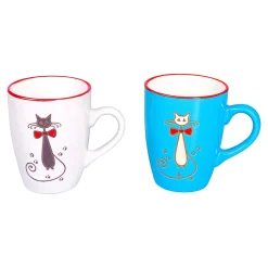 Die moderne Hausfrau Tassen-Set „Katzen“, 2 Stück je 320 ml