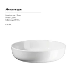 Die moderne Hausfrau Teller Set, Porzellan Navina