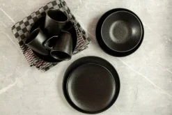 Die moderne Hausfrau Teller Set, Steinzeug Essential