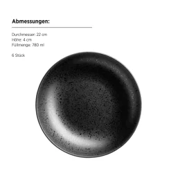 Die moderne Hausfrau Teller Set, Steinzeug Essential