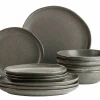 Die moderne Hausfrau Tellerset, Keramik Marlena 6 x Speiseteller, 6 x Suppenteller