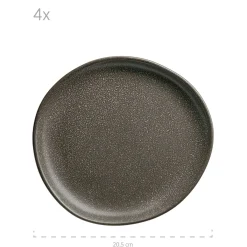 Die moderne Hausfrau Tellerset, Keramik Marlena 6 x Speiseteller, 6 x Suppenteller