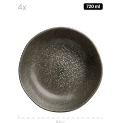 Die moderne Hausfrau Tellerset, Keramik Marlena 6 x Speiseteller, 6 x Suppenteller