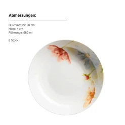 Die moderne Hausfrau Tellerset, Porzellan Amapola