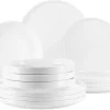 Die moderne Hausfrau Tellerset, Porzellan Vada Weiß