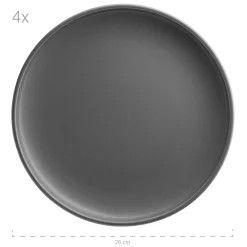 Die moderne Hausfrau Tellerset, Porzellan Vada Weiß