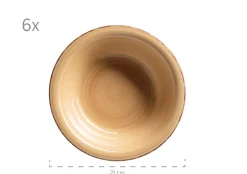 Die moderne Hausfrau Teller-Set, Steingut Lumaca Olivgrün