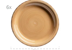 Die moderne Hausfrau Teller-Set, Steingut Lumaca Laguna