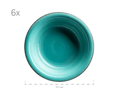 Die moderne Hausfrau Teller-Set, Steingut Lumaca Laguna