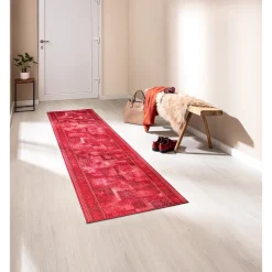 Die moderne Hausfrau Teppich "Tetris" bordeaux