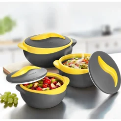 Die moderne Hausfrau Thermoschüssel "Trend" Set bestehend aus 1000 ml, 1500 ml und 2500 ml