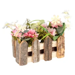 Die moderne Hausfrau Tischdeko "Blumenzaun" rosa