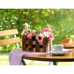 Die moderne Hausfrau Tischdeko "Blumenzaun" rosa