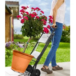 Die moderne Hausfrau Trittlasten-Trolley, Trittleiter 2 Stufen 