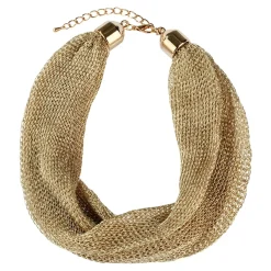 Damen Die moderne Hausfrau Tuch-Kette gold